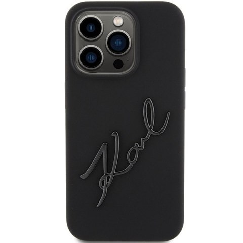Karl Lagerfeld KLHCP15LSKSBMCK iPhone 15 Pro 6.1" czarny/black hardcase Silicone Karl Script