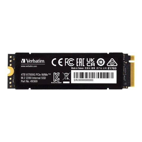 Dysk SSD Verbatim Vi7000G 4TB M.2 2280 PCIe Gen4 NVME (7000/6400 MB/s)