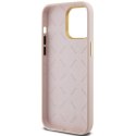 Guess GUHCP15XSMBSLP iPhone 15 Pro Max 6.7" różowy/pink hardcase Silicone Script Metal Logo & Frame