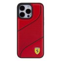 Ferrari FEHCP15LPWAR iPhone 15 Pro 6.1" czerwony/red hardcase Perforated Waves Metal Logo