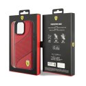 Ferrari FEHCP15LPWAR iPhone 15 Pro 6.1" czerwony/red hardcase Perforated Waves Metal Logo