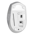 Genius Mysz NX-8000S BT, 1200DPI, Bluetooth a 2,4GHz, optyczna, 3kl., bezprzewodowa, biało-szary, Blue-Eye sensor, symetryczna