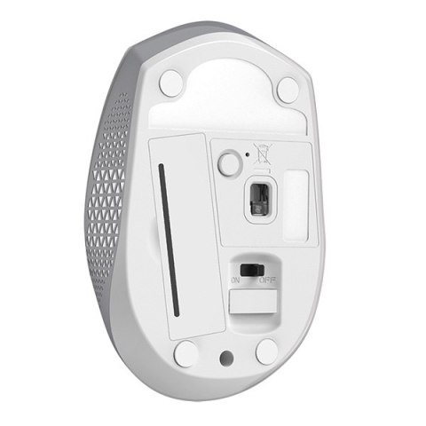 Genius Mysz NX-8000S BT, 1200DPI, Bluetooth a 2,4GHz, optyczna, 3kl., bezprzewodowa, biało-szary, Blue-Eye sensor, symetryczna