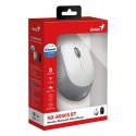 Genius Mysz NX-8000S BT, 1200DPI, Bluetooth a 2,4GHz, optyczna, 3kl., bezprzewodowa, biało-szary, Blue-Eye sensor, symetryczna