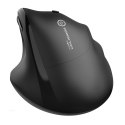 Powerton Mysz CLOE, 1600DPI, 2.4 [GHz], optyczna, 6kl., bezprzewodowa, czarna, 1 szt AA, ergonomiczna