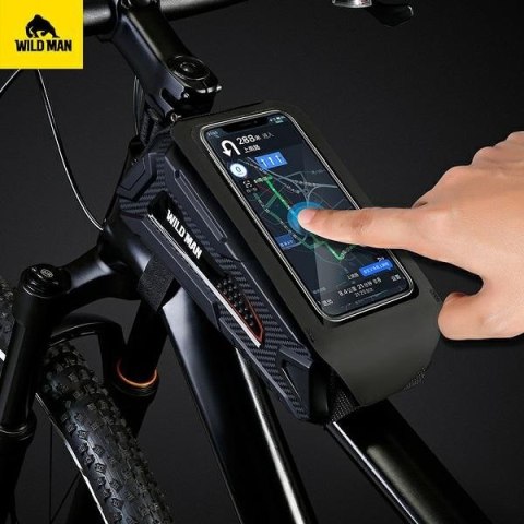 Etui/uchwyt rowerowy WILDMAN M90 sakwa na ramę czarna/black