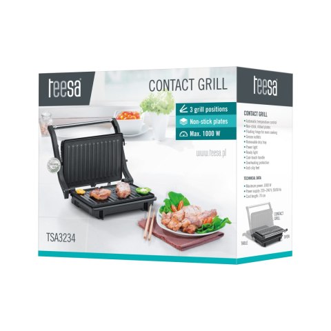 Panini grill, toster, opiekacz, 1000W, 3 pozycje