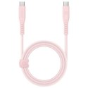 ENERGEA kabel Flow USB-C - USB-C 1.5m różowy/pink 240W 5A PD Fast Charge