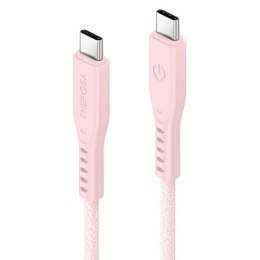 ENERGEA kabel Flow USB-C - USB-C 1.5m różowy/pink 240W 5A PD Fast Charge