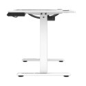 ULTRADESK Biurko dla gracza LEVEL V2 WHITE, 140x68cm, 72-117cm, elektycznie regulowany, z podkładką pod mysz XXL, uchwyt na słuc