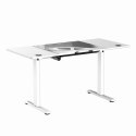 ULTRADESK Biurko dla gracza LEVEL V2 WHITE, 140x68cm, 72-117cm, elektycznie regulowany, z podkładką pod mysz XXL, uchwyt na słuc