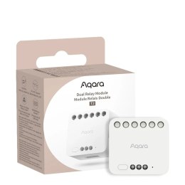 Aqara Dual Relay Module T2 | Podwójny przekaźnik | Zigbee, Apple HomeKit, Matter, Google Home, Alexa, DCM-K01