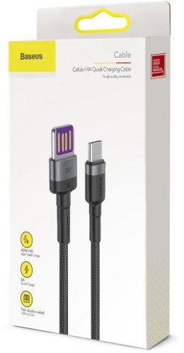 KABEL USB-A -> USB-C Baseus Cafule CATKLF-PG1 100cm SuperCharge 40W 5A QC 3.0 W OPLOCIE