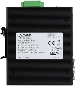 Switch przemysłowy ISFG64 PULSAR (4xPoE, 2xSFP)