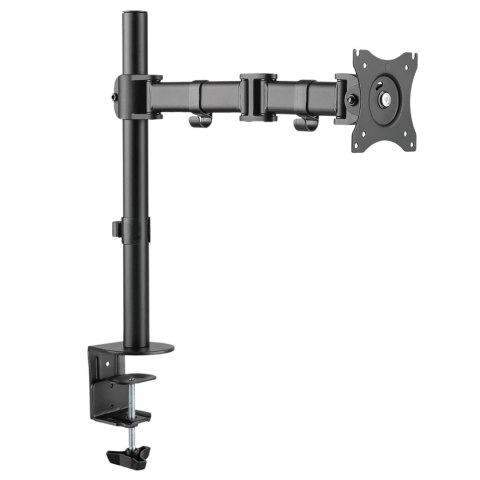 Regulowany uchwyt ULTRADESK SKELETON Single na monitor, 2-9KG, mocowanie na zacisk, 17"-30", 75x75/100x100, czarny