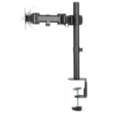 Regulowany uchwyt ULTRADESK SKELETON Single na monitor, 2-9KG, mocowanie na zacisk, 17"-30", 75x75/100x100, czarny