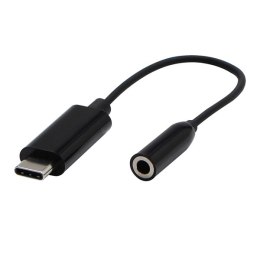 USB/Audio USB C (M) - Jack (3,5mm) F, stereo, czarna, Logo blistr