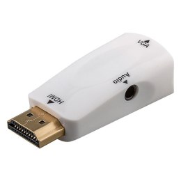 Video HDMI M - VGA (D-Sub) (F), biały