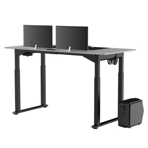 Biurko, elektycznie regulowany, Blat biały, 160x75 cm, 74-116 cm, UPLIFT, z podkładką pod mysz XXL, ULTRADESK