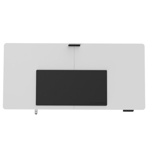 Biurko, elektycznie regulowany, Blat biały, 160x75 cm, 74-116 cm, UPLIFT, z podkładką pod mysz XXL, ULTRADESK