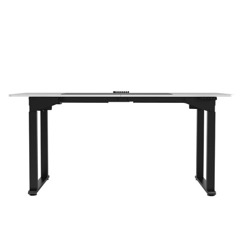 Biurko, elektycznie regulowany, Blat biały, 160x75 cm, 74-116 cm, UPLIFT, z podkładką pod mysz XXL, ULTRADESK