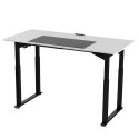 Biurko, elektycznie regulowany, Blat biały, 160x75 cm, 74-116 cm, UPLIFT, z podkładką pod mysz XXL, ULTRADESK
