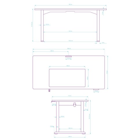 Biurko, elektycznie regulowany, Blat biały, 160x75 cm, 74-116 cm, UPLIFT, z podkładką pod mysz XXL, ULTRADESK