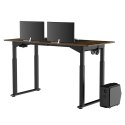 Biurko, elektycznie regulowany, brązowa płyta, 160x75 cm, 74-116 cm, UPLIFT, z podkładką pod mysz XXL, ULTRADESK