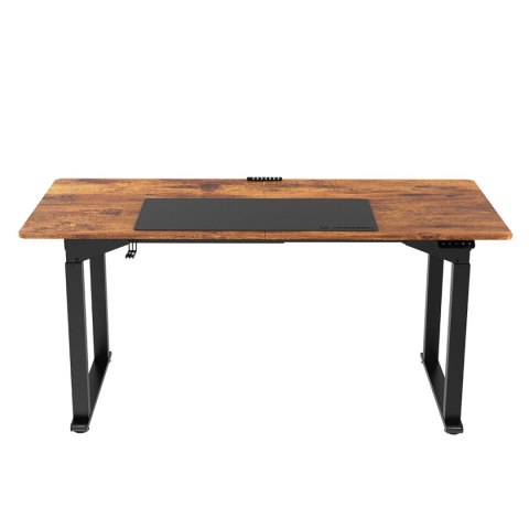 Biurko, elektycznie regulowany, brązowa płyta, 160x75 cm, 74-116 cm, UPLIFT, z podkładką pod mysz XXL, ULTRADESK