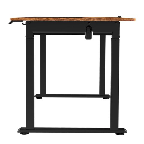 Biurko, elektycznie regulowany, brązowa płyta, 160x75 cm, 74-116 cm, UPLIFT, z podkładką pod mysz XXL, ULTRADESK