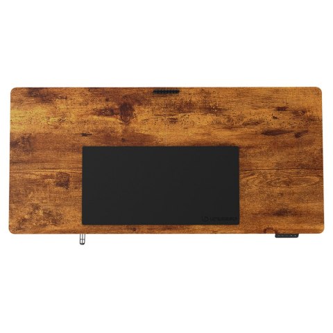 Biurko, elektycznie regulowany, brązowa płyta, 160x75 cm, 74-116 cm, UPLIFT, z podkładką pod mysz XXL, ULTRADESK
