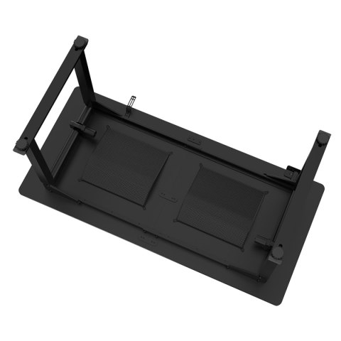 Biurko, elektycznie regulowany, czarna płyta, 160X75 cm, 74-116 cm, UPLIFT, z podkładką pod mysz XXL, ULTRADESK