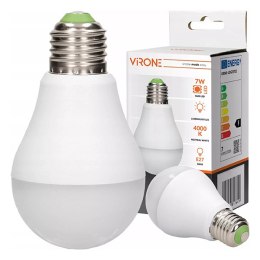 LED żarówka Virone E27, 220-240V, 7W, 825lm, 4000k, neutralna biel, 25000h, se senzorem pohybu