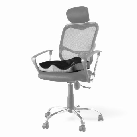 Ortopedyczna poduszka, plastikowa końcówka odporna na nacisk, ergonomiczna, czarny, Powerton