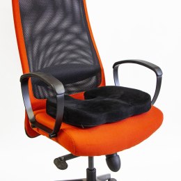 Ortopedyczna poduszka, plastikowa końcówka odporna na nacisk, ergonomiczna, czarny, pianka z efektem pamięci, Powerton