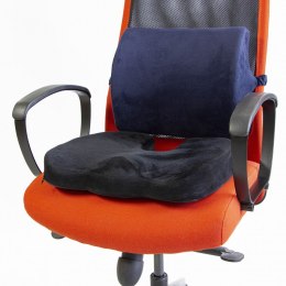 Ortopedyczna poduszka, plastikowa końcówka odporna na nacisk, ergonomiczna, czarny, pianka z efektem pamięci, Powerton