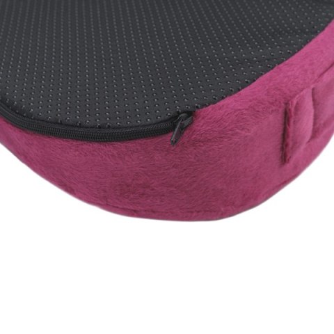 Ortopedyczna poduszka, plastikowa końcówka odporna na nacisk, ergonomiczna, red satin (czerwone wino), pianka z efektem pamięci,