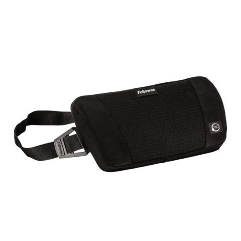 Podpórka pod plecy PlushTouch, regulowany pasek, czarna, Pianka z pamięcią kształtu i kulki żelowe, Fellowes