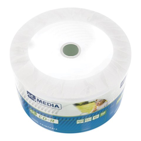Płyty CD-R MyMedia 700MB Wide White Inkjet Printable Wrap (Spindle 50)