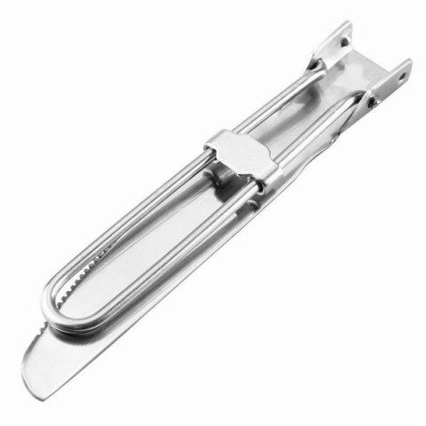 Sztućce turystyczne 3 w 1 turystyka, szara, 63-147, składany uchwyt , praktyczny pokrowiec, Neo Tools