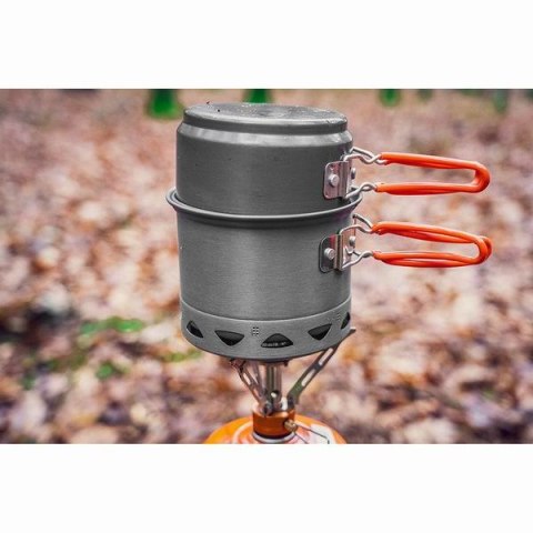 Zestaw garnków 2 w 1 z radiatorem szara, aluminium, 63-144, garnek, patelnia, Neo Tools