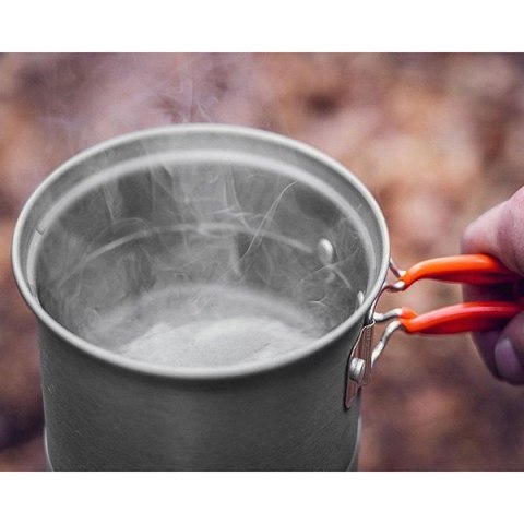 Zestaw garnków 2 w 1 z radiatorem szara, aluminium, 63-144, garnek, patelnia, Neo Tools