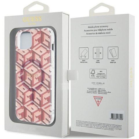 Guess GUHMP15MHGCUSTGP iPhone 15 Plus / 14 Plus 6.7" różowy/pink hardcase IML GCube MagSafe