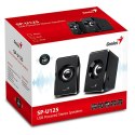 Genius głośniki SP-U125, 2.0, 3W, czarne, regulacja głośności, 3,5 mm jack (USB), 150Hz-20kHz