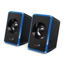 Genius głośniki SP-U125, 2.0, 3W, niebieskie, regulacja głośności, 3,5 mm jack (USB), 150Hz-20kHz