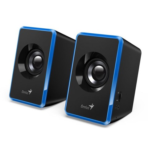Genius głośniki SP-U125, 2.0, 3W, niebieskie, regulacja głośności, 3,5 mm jack (USB), 150Hz-20kHz