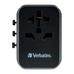 Adapter podróżny World-to-World Verbatim UTA-03 Verbatim, USB-A, USB-C, czarny, 30 W