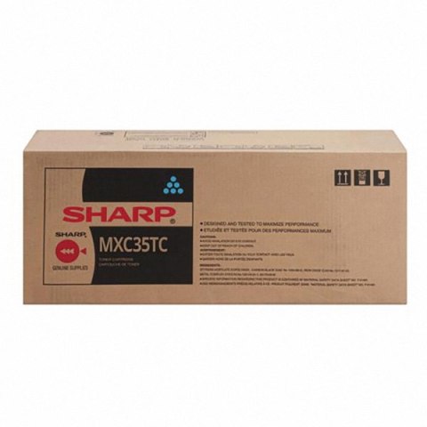 Sharp oryginalny toner MX-C35TC, cyan, 6000s, Sharp MX-C357F, MX-C407P, O