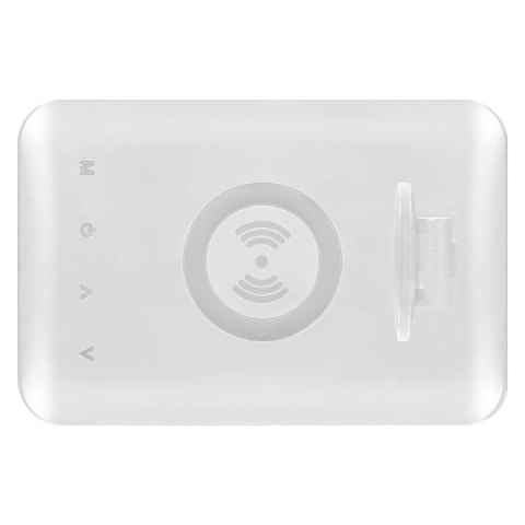 Lampka na biurko, aluminium + ABS, biała, 390lm, 3 typy oświetlenia, ładowarka bezprzewodowa IP20