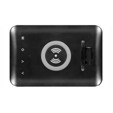 Lampka na biurko, aluminium + ABS, czarna, 390lm, 3 typy oświetlenia, ładowarka bezprzewodowa, IP20